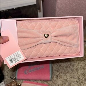 Juicy Couture Blush Quilted Wallet with Bow